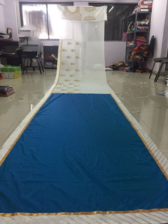 pretty look multicolor embroidered silk saree