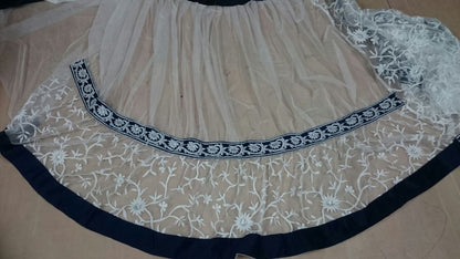 Priyanka ifa award white saree with velvet blouse