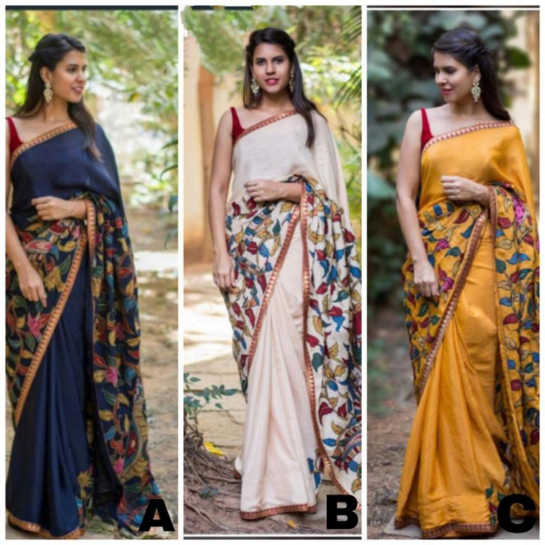 pure linen digital printed saree