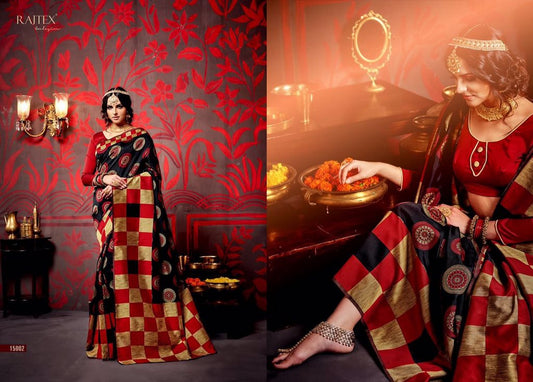 Rajtex multicolor printed silk saree