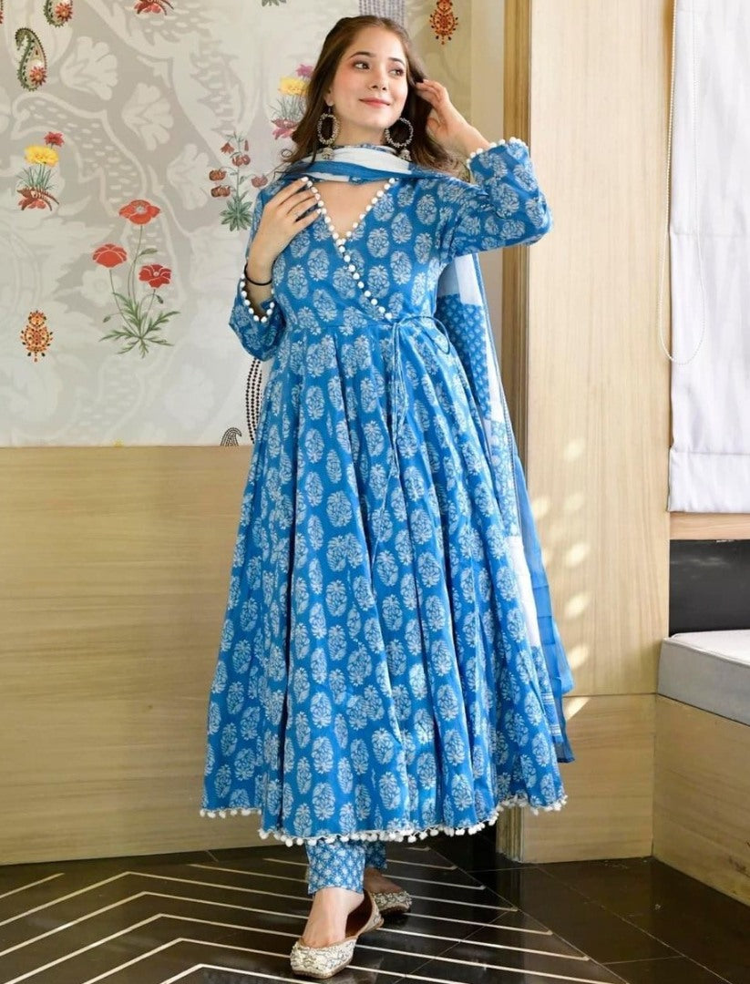 Rama butter silk digial printed anarkali suit