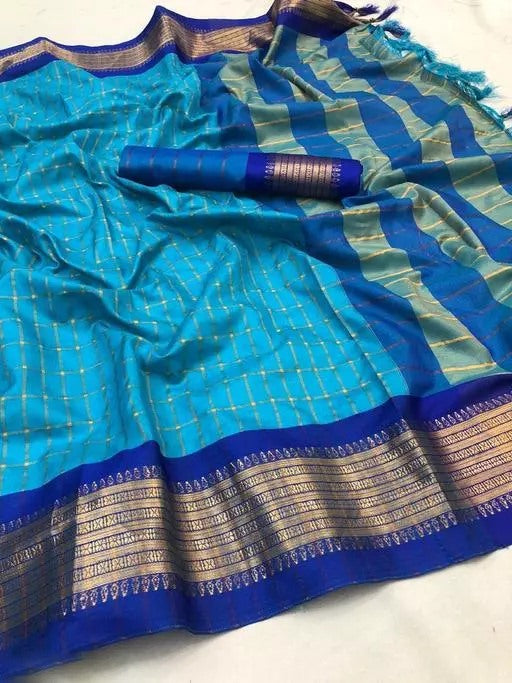Rama cotton jacquard border saree