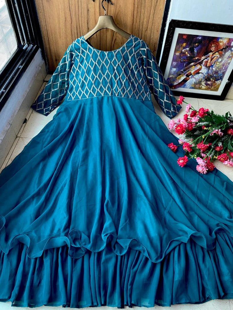 Rama georgette umbrella falir gown