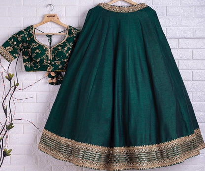 Rama phantom silk sequence embroidered work lehenga choli