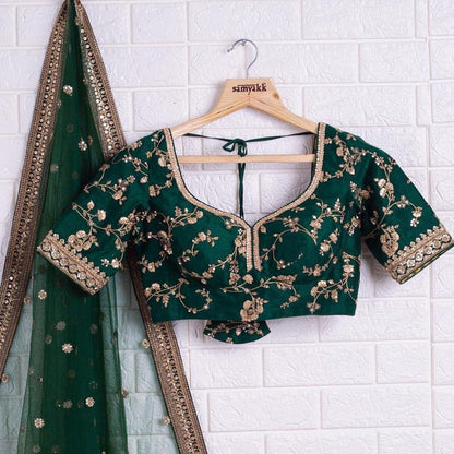 Rama phantom silk sequence embroidered work lehenga choli