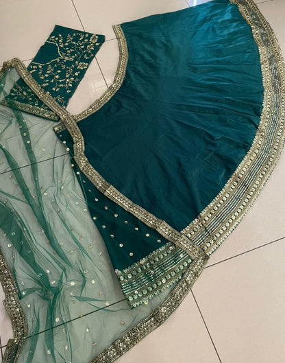 Rama phantom silk sequence embroidered work lehenga choli