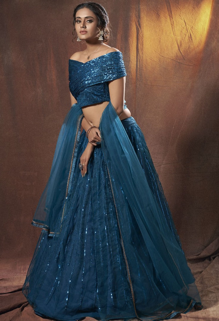 Rama soft net resham sequence work party wear lehenga choli