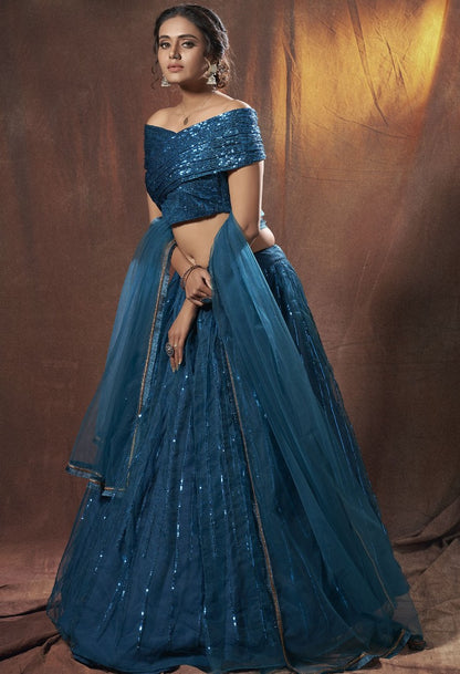 Rama soft net resham sequence work party wear lehenga choli