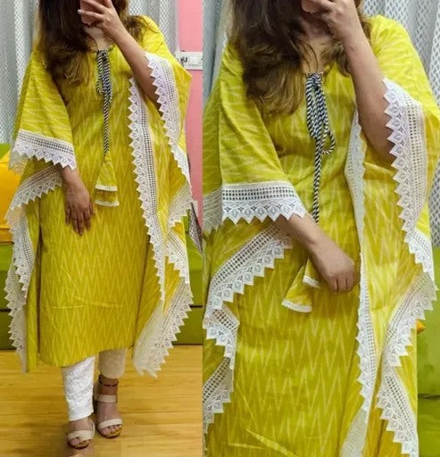 Rayon printed kaftan kurti