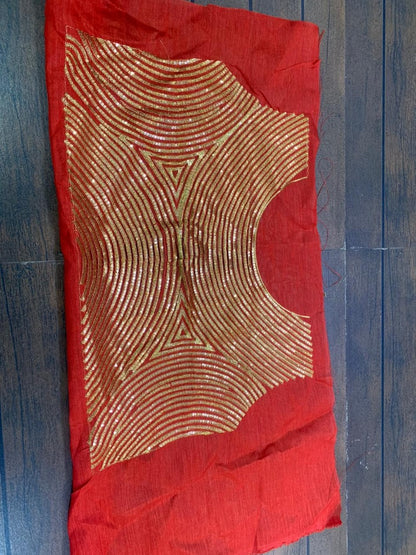 Red georgette sequence work plazzo suit