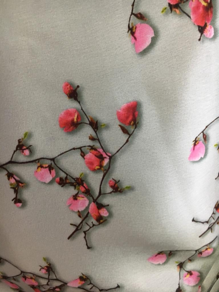 sea green digital printed casual wear saree with moti lace