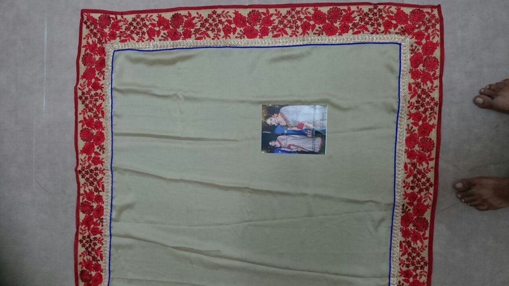 shridevi royal tussar red border saree