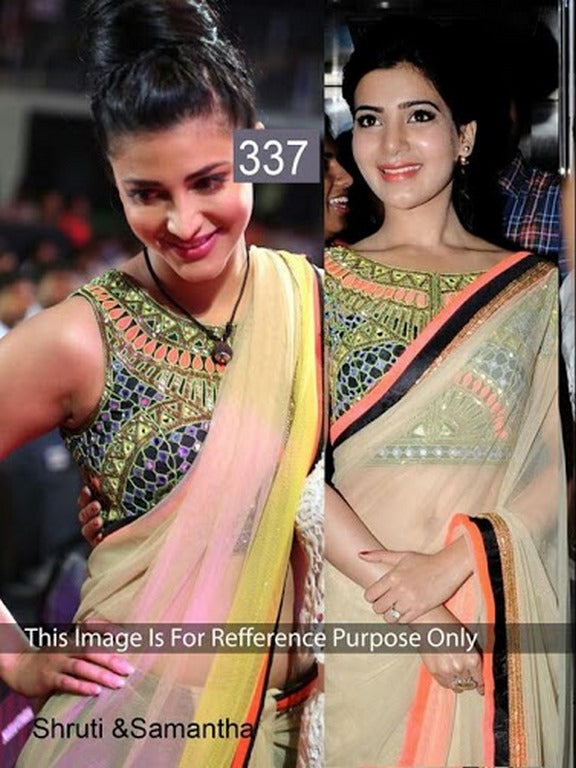 shruti and samntha gorgeous net saree