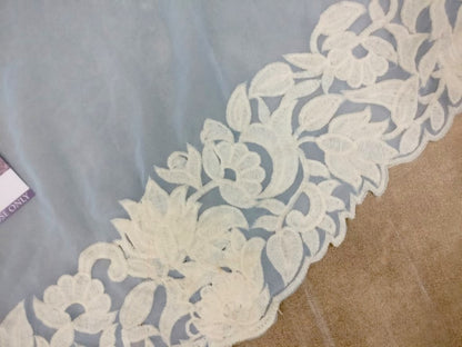 sky blue georgette bollywood style saree