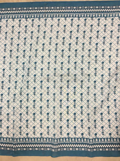 Sky blue printed bollywood style partywear saree