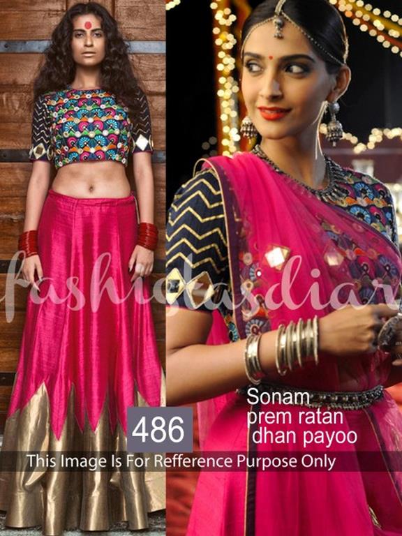 sonam kapoor royal pink joya silk lehenga