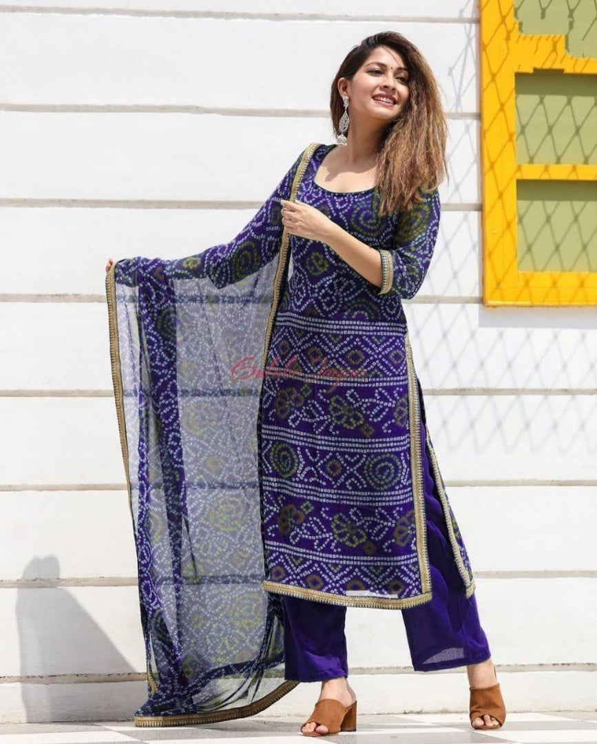 style studio Beautiful bandhni printed salwar suit