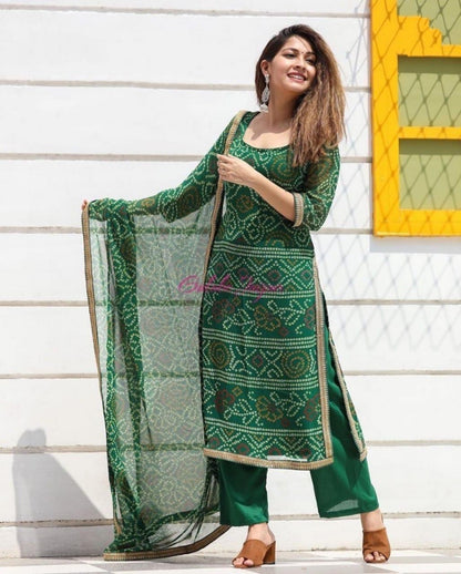 style studio Beautiful bandhni printed salwar suit