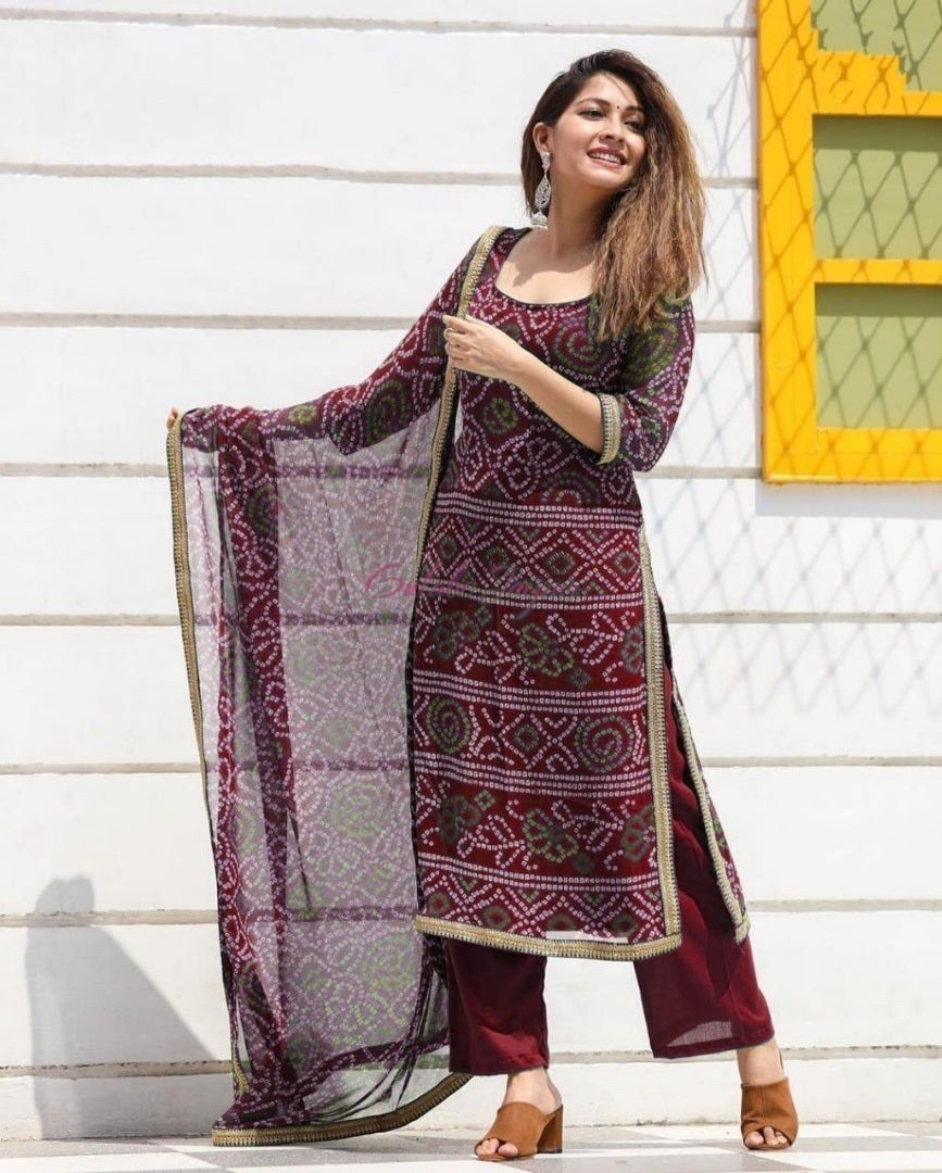 style studio Beautiful bandhni printed salwar suit