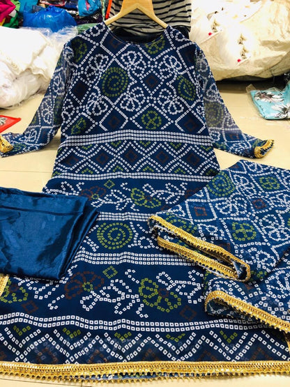 style studio Beautiful bandhni printed salwar suit