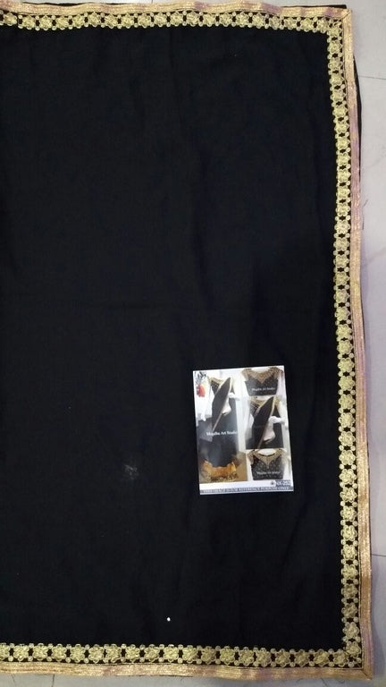 Stylist Black embroidered Ceremonial Saree