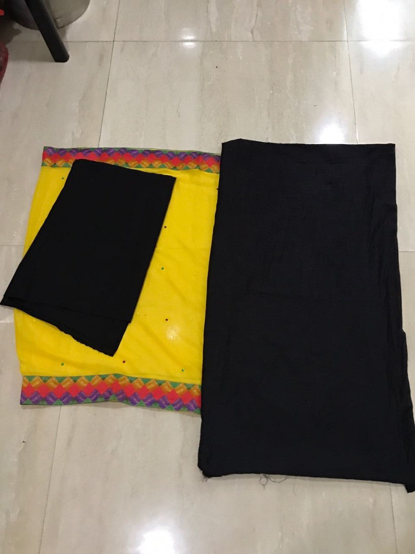 Stylist Black Plain Any festival Salwar suit