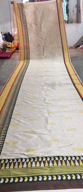 Stylist Cream Printed Any Festival Saree