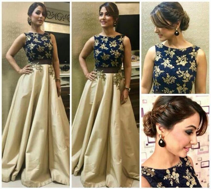 Stylist Golden embroidered Party wear lehenga