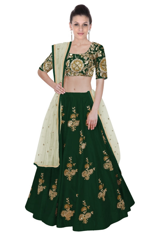 Stylist Green embroidered Wedding lehenga