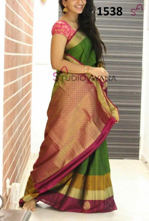 Stylist Green Printed Wedding Saree