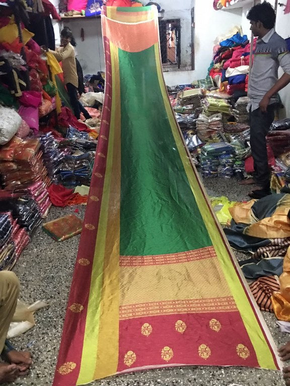 Stylist Green Printed Wedding Saree