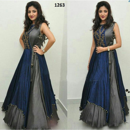 Stylist Grey Plain Party wear Kurti