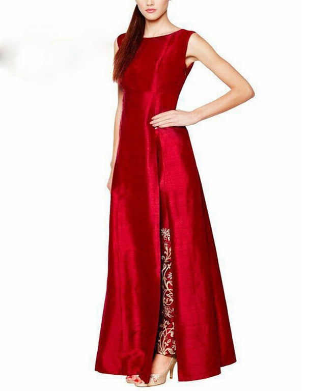 Stylist partywear red gown