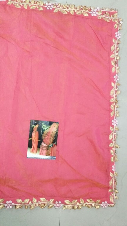 Stylist Pink embroidered Party wear Saree