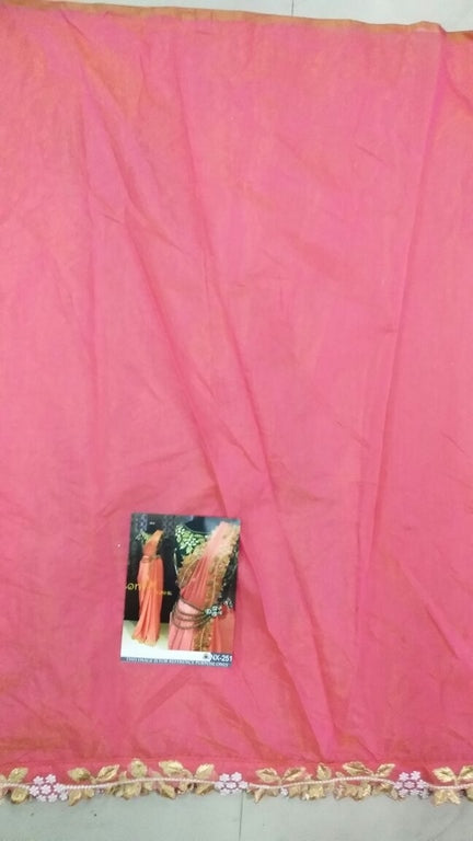 Stylist Pink embroidered Party wear Saree