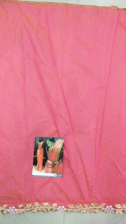 Stylist Pink embroidered Party wear Saree