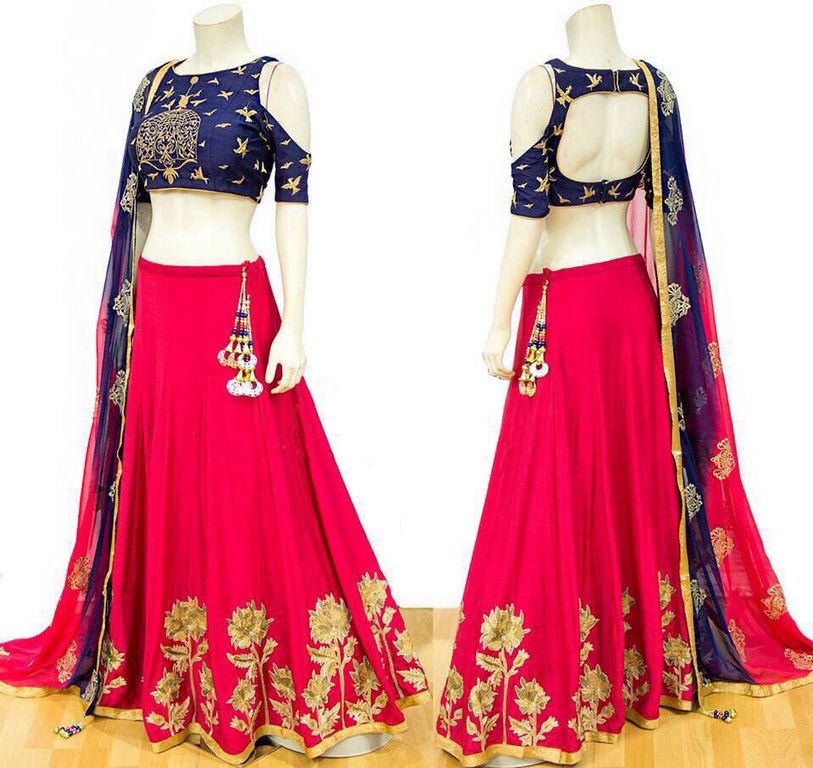 Stylist Pink embroidered Wedding lehenga