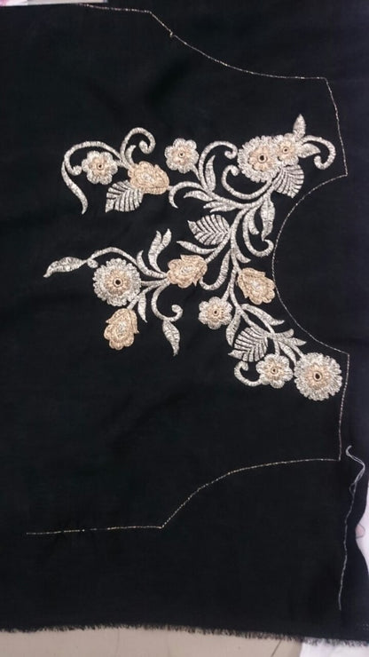 Stylist printed white partywear lehenga