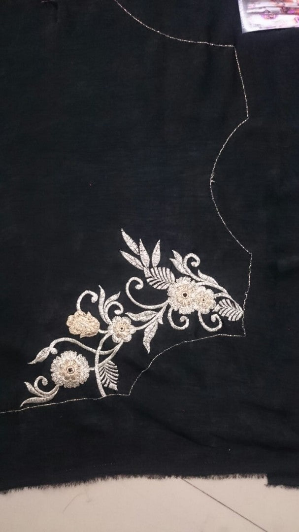 Stylist printed white partywear lehenga