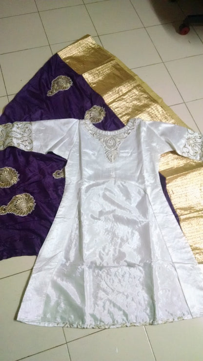 Stylist purple lehenga with white choli