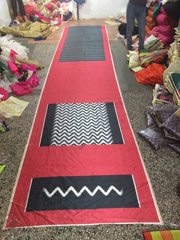 Stylist Red Printed Party wear Saree