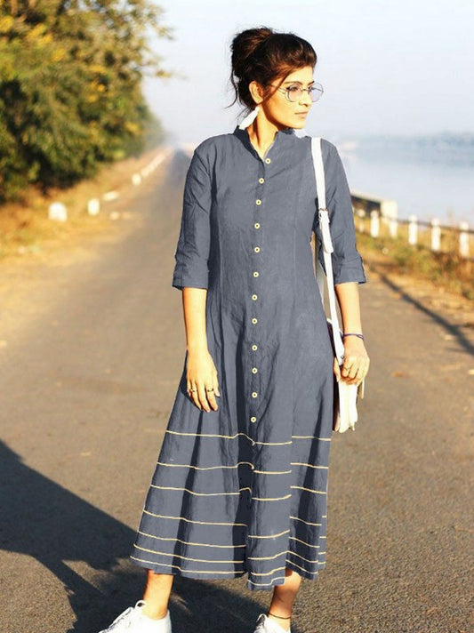 Stylist slub cotton casual kurti for summer