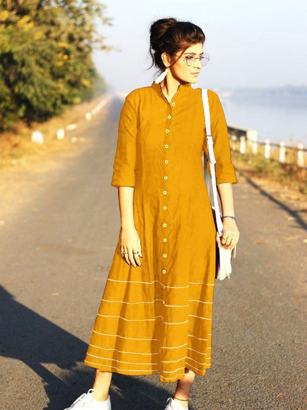 Stylist slub cotton casual kurti for summer