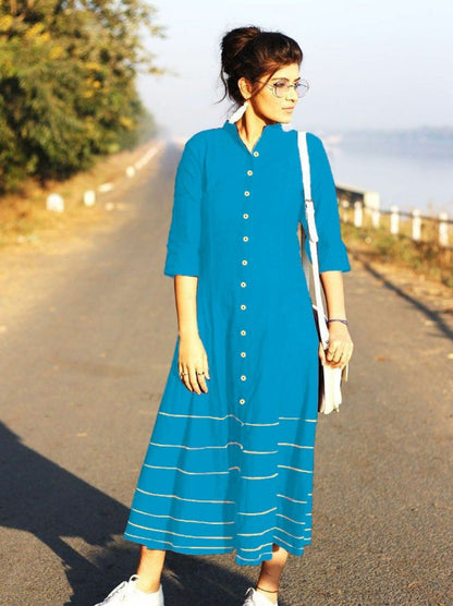 Stylist slub cotton casual kurti for summer