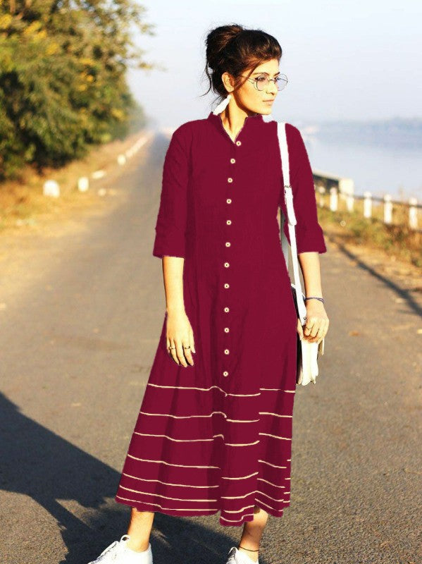 Stylist slub cotton casual kurti for summer