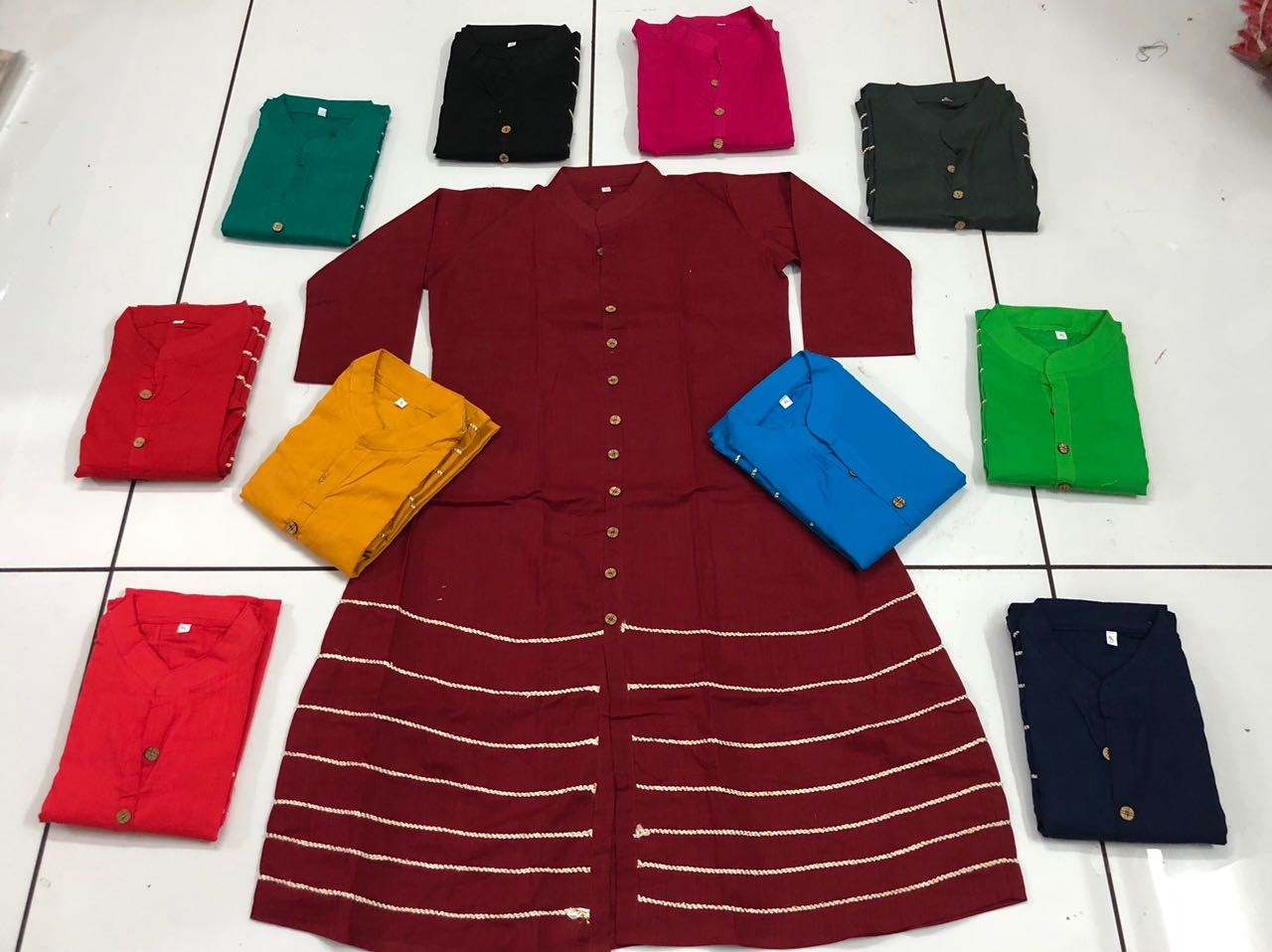 Stylist slub cotton casual kurti for summer