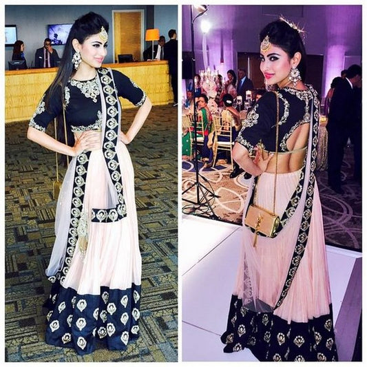 Stylist White embroidered Ceremonial lehenga