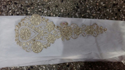 Stylist White Plain embroidered Party wear Anarkali Suit