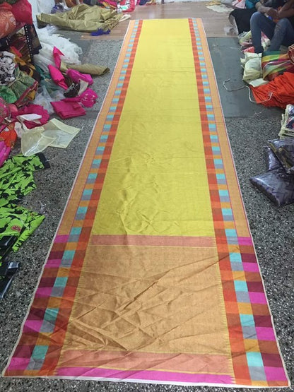 Stylist Yellow Printed Ceremonial Saree