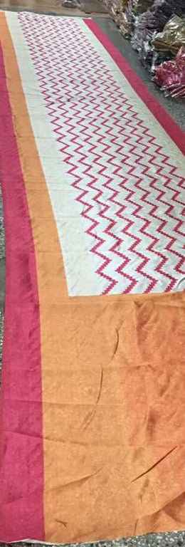 Stylsit Cream Printed Festival Saree